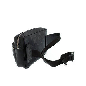 Louis Vuitton Bag Outdoor Black Bum Body Rama Leather Taiga